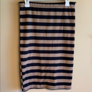 Brown and gray striped pencil skirt medium🔴